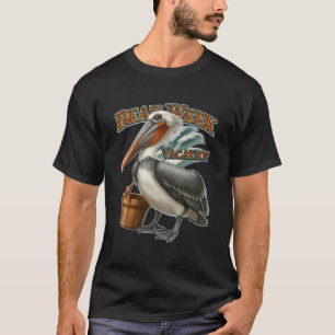 Näbbvecka Semester Pelikan Strand Fågel T Shirt