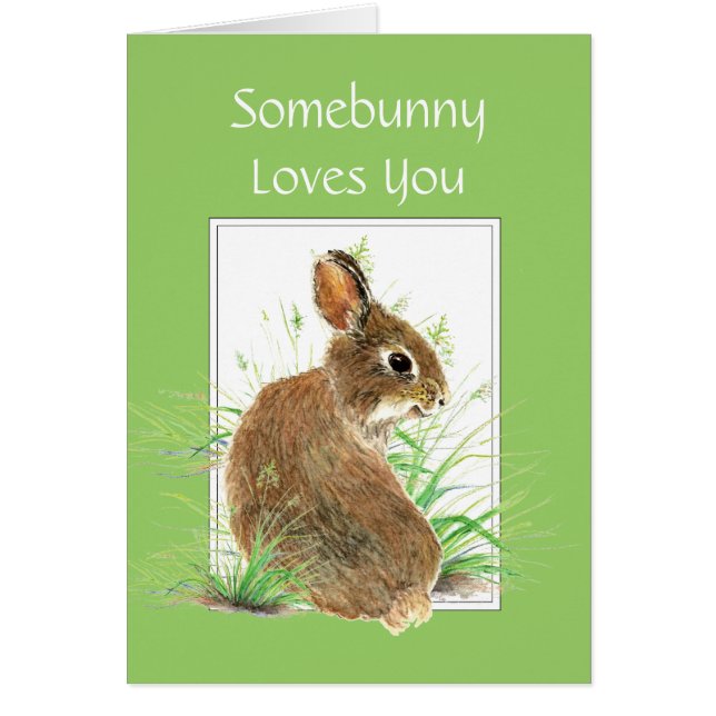Nåbunny Kärlek, du, kanin, Bunny OBS Kort (Framsidan)
