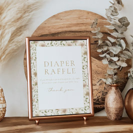 Nåbunny Vår Påsk Blommigt Raffle-tecken Poster