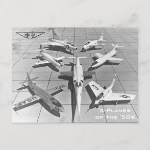 NACA X-Flygplan på 1950-talets vykort