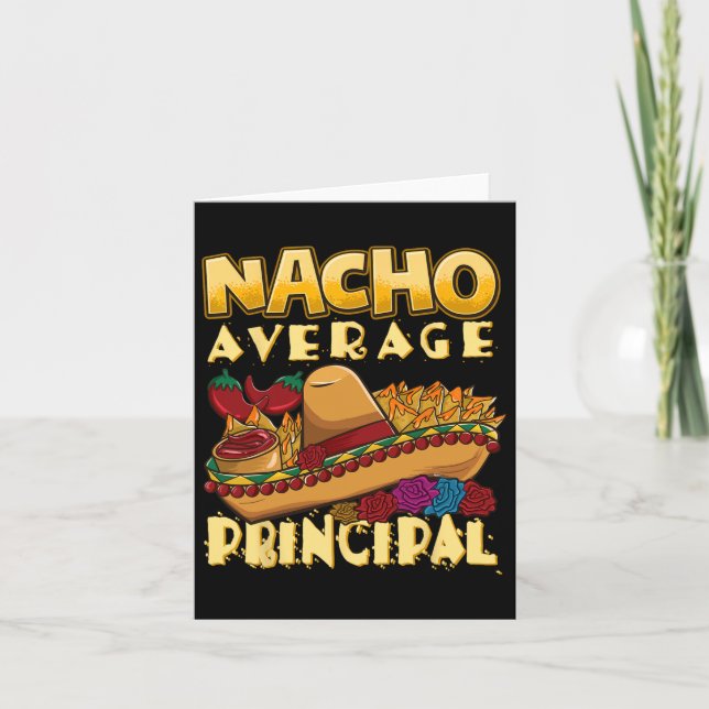 Nacho Average Acos Mexican Sombrero Cin Kort (Framsida)