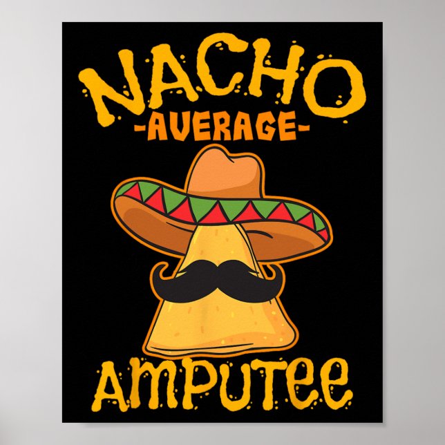 Nacho Average Amputee Mexikansk Amputation Cinco D Poster (Framsidan)