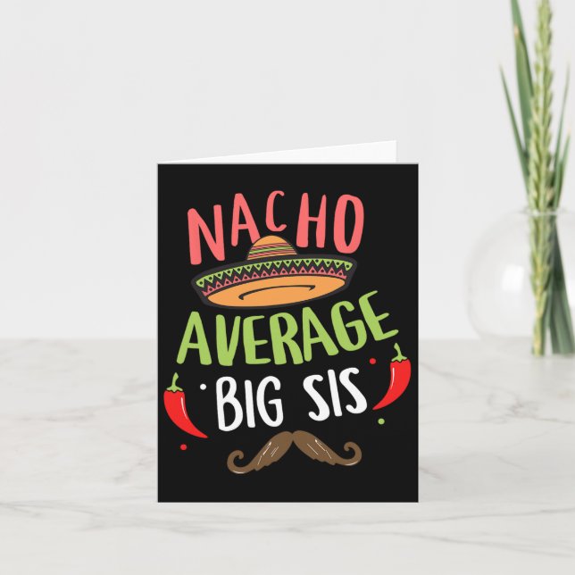 Nacho Average Big Syrran Mexican Mustache Cinco De Kort (Framsida)