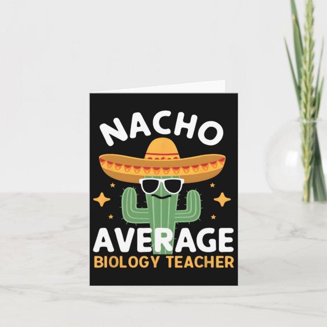 Nacho Average Biology Teacher Cinco De Mayo Mexica Kort (Framsida)