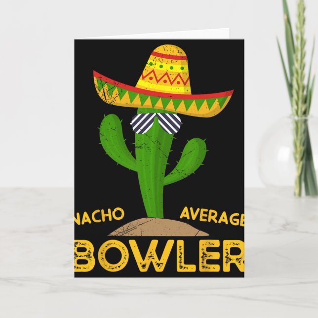 Nacho Average Bowler Cinco De Mayo Mexikansk famil Kort (Framsida)