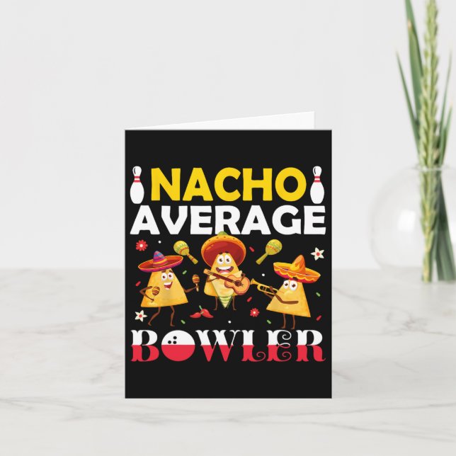Nacho Average Bowler Mexikansk Fiesta Cinco De May Kort (Framsida)