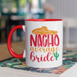 Nacho Average Bride Spain Sombrero Funny Bröllop Mugg<br><div class="desc">Nacho Average Bride Spain Sombrero Funny Bröllop Tea Coffee Mugg har texten "Nacho Average Bride" i roligt modern manustypografi accentuerad med en sombrero- och cactus-fabrik. Perfekt för bruden för en möhippa eller bröllopsdag. Designad av Evco Studio www.zazzle.com/store/evcostudio</div>