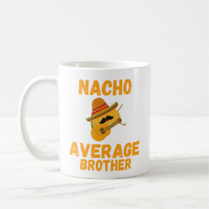 Nacho Average Brother Mugg, Rolig Bror Present, Kaffemugg