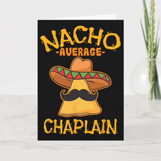 Nacho Average Chaplain Mexikansk Cinco De Mayo Fes Kort (Framsida)