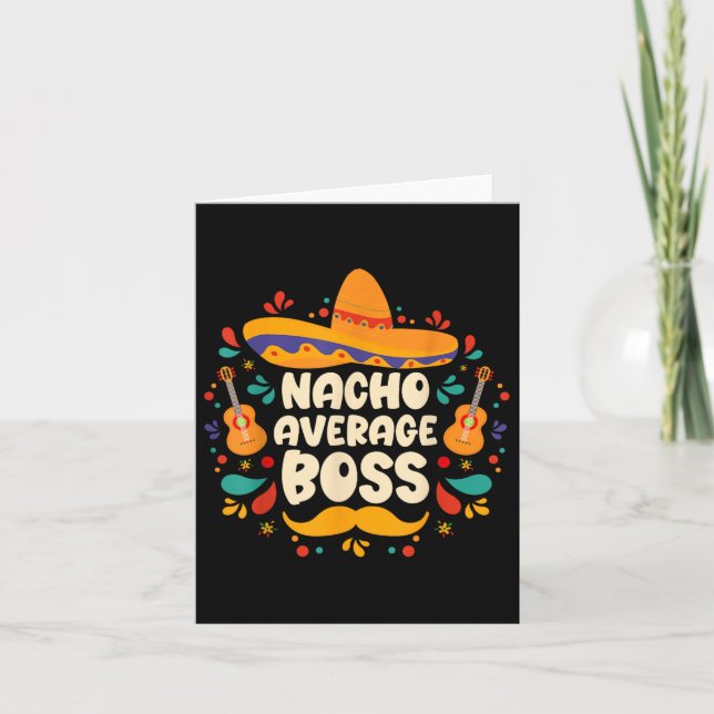 Nacho Average Chef Cinco De Mayo Fiesta Sombrero H Kort (Framsida)
