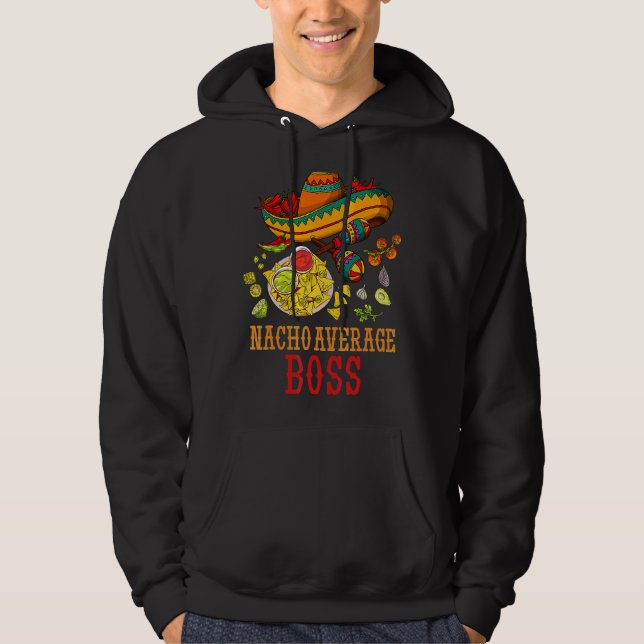 Nacho Average Chef Roligt Cinco De Mayo Day Hoodie (Framsida)
