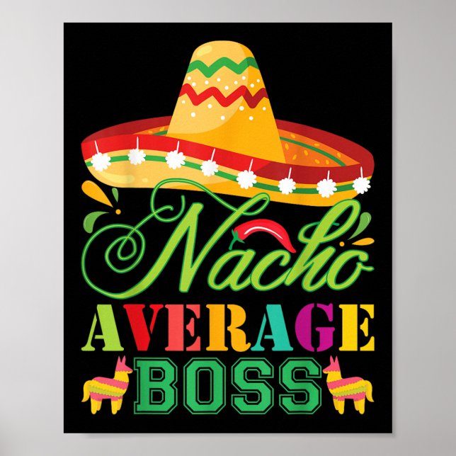 Nacho Average Chef Roligt Gift Cinco De Mayo Poster (Framsidan)