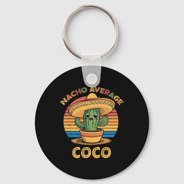 Nacho Average Coco Matchande Mexikansk Cinco De Ma Nyckelring (Framsida)