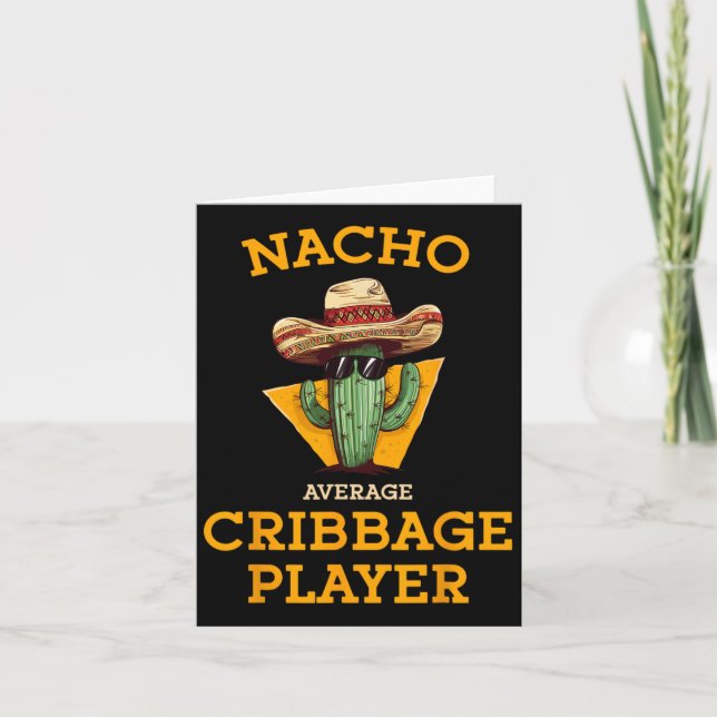 Nacho Average Cribbage Player Funny Crib Card Cinc Kort (Framsida)