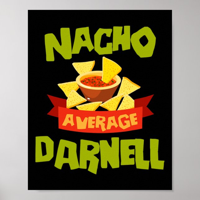 Nacho Average Darnell Funny Birthday Personalized  Poster (Framsidan)