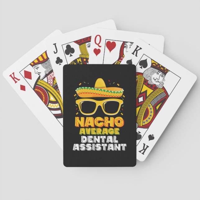 Nacho Average Dental Assistant Cinco De Mayo Casinokort (Baksidan)
