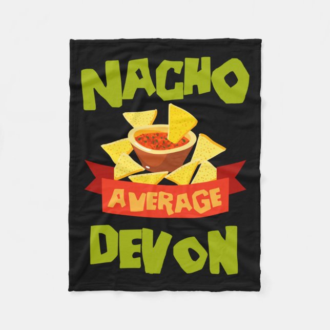 Nacho Average Devon Rolig Födelsedagspersonlig Fleecefilt (Framsidan)