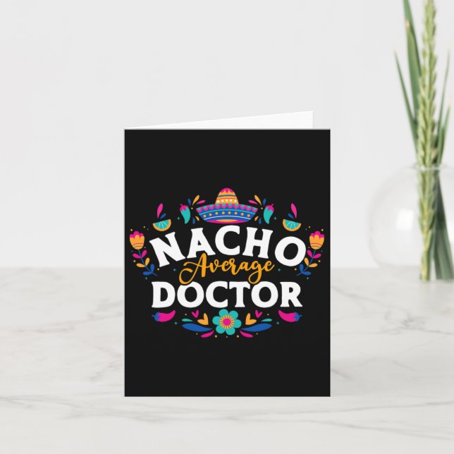 Nacho Average Doktor Cinco De Mayo Mexican Matchin Kort (Framsida)