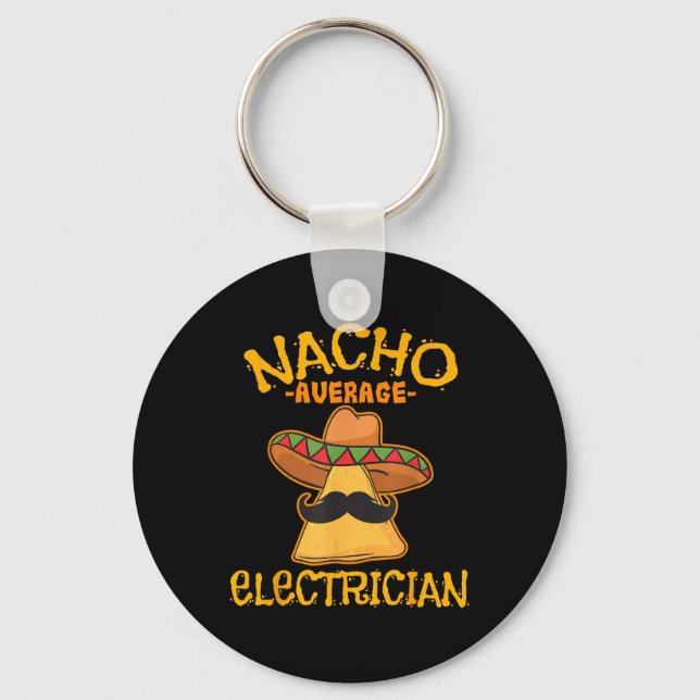 Nacho Average Electrician Cinco De Mayo Fiesta Nyckelring (Framsida)