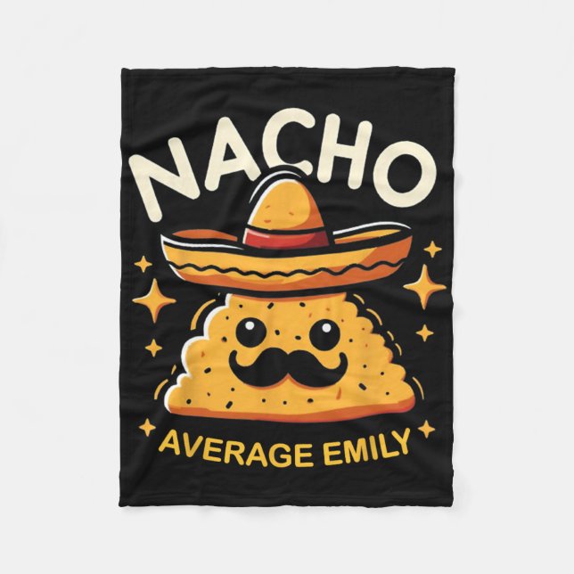Nacho Average Emily Personlig Namn Funny Mexiica Fleecefilt (Framsidan)