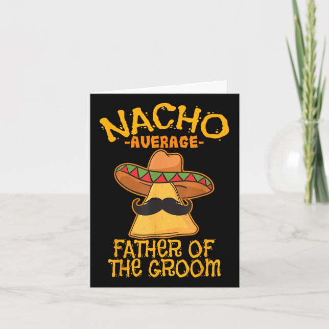 Nacho Average Far of the Groom Bröllop Cinco de Kort (Framsida)