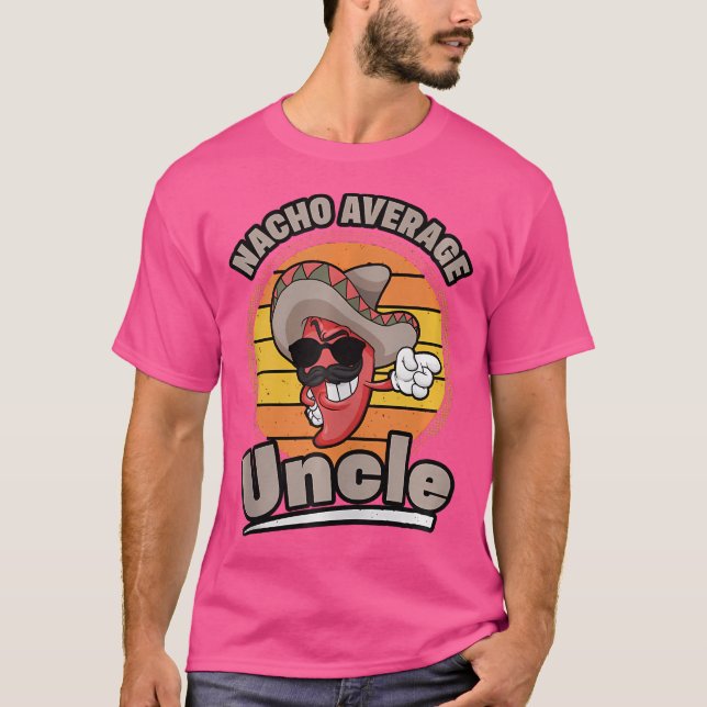 Nacho Average farbror Chili Red Pepper Sombrero Me T Shirt (Framsida)