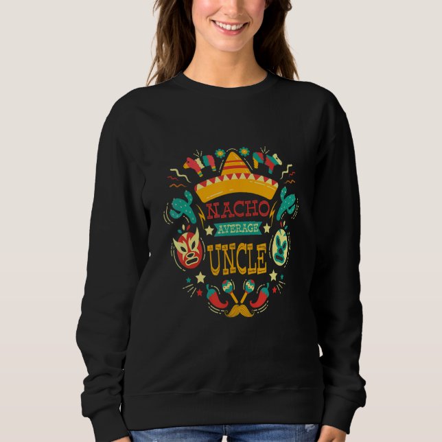 Nacho Average farbror Cinco De Mayo Manar Boys T Shirt (Framsida)