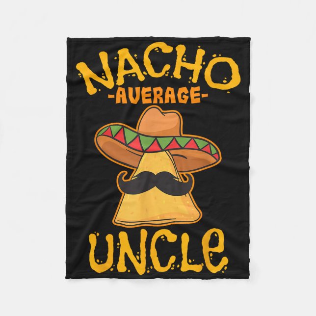 Nacho Average farbror Cinco De Mayo Sombrero Mexic Fleecefilt (Framsidan)
