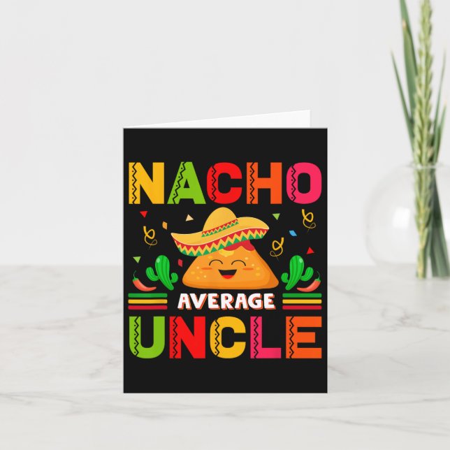 Nacho Average farbror Family Manar Fars dag Kort (Framsida)