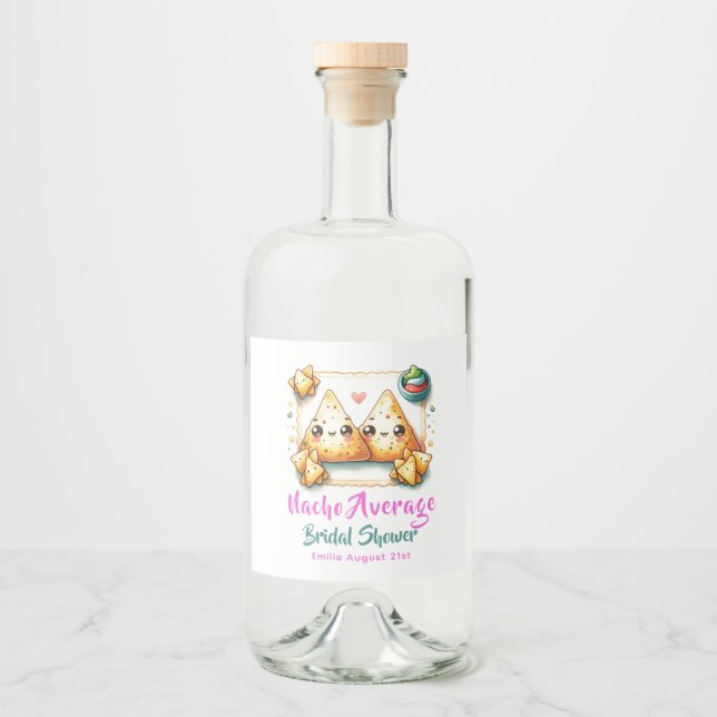 Nacho Average Fiesta! Förra Party-Möhippan Spritflaskor Etikett (Framsida)