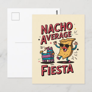 Nacho Average Fiesta - Roligt, färglös Nacho Desig Vykort
