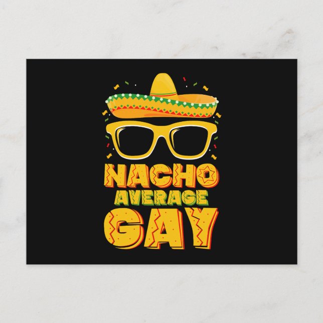 Nacho Average Gay Mexican LGBTQ Cinco de Mayo Vykort (Framsida)