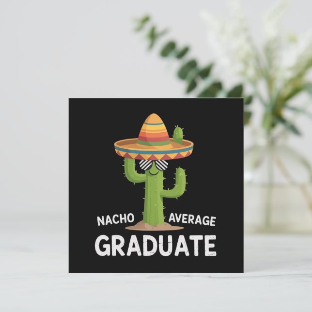 Nacho Average Graduate High School College Humor Inbjudningar (Stående Fram)