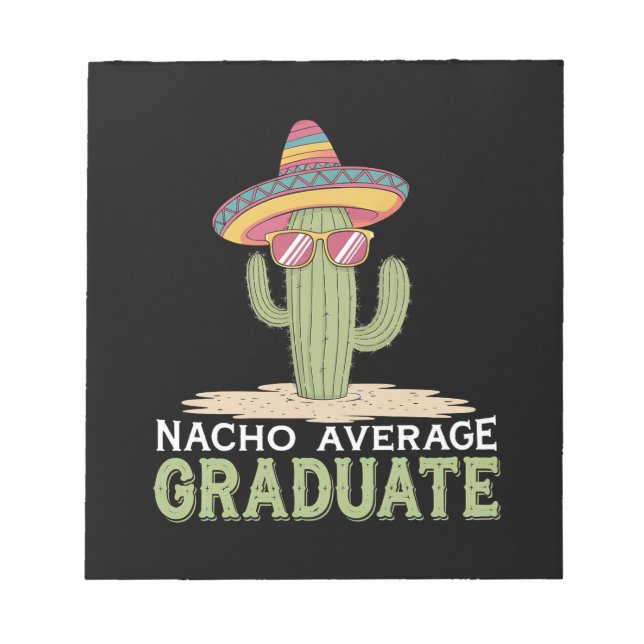 Nacho Average Graduate Kaktus Examen Mexikansk Anteckningsblock (Framsida)