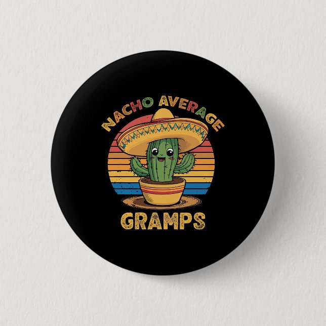 Nacho Average Gramps Matchande Mexikansk Cinco De  Knapp (Framsida)