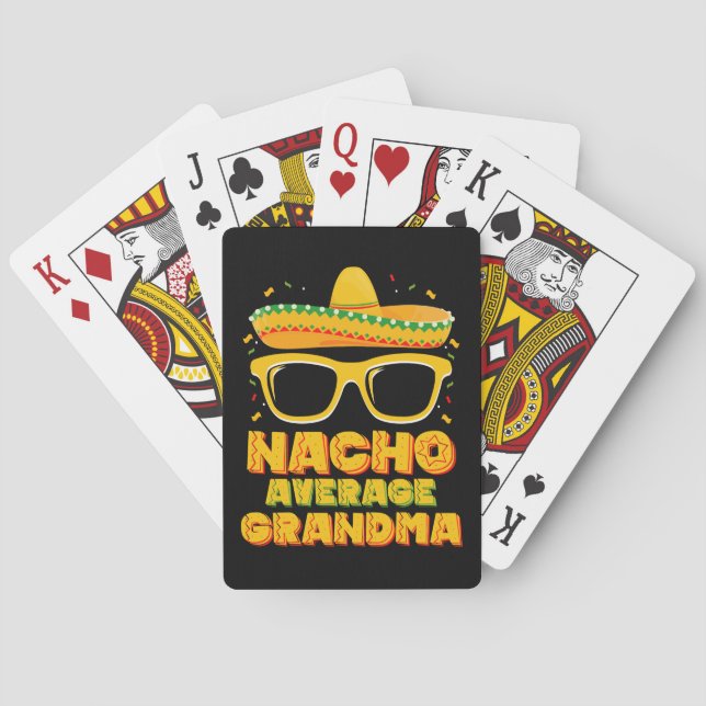 Nacho Average Grandma Cinco De Mayo Family Casinokort (Baksidan)