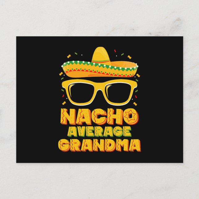 Nacho Average Grandma Cinco De Mayo Family Vykort (Framsida)