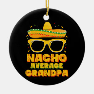 Nacho Average Grandpa Cinco De Mayo Familj Julgransprydnad Keramik