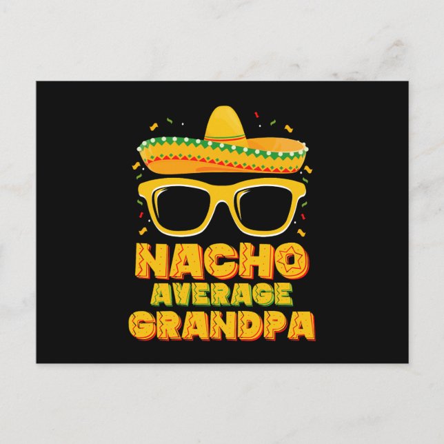 Nacho Average Grandpa Cinco De Mayo Family Vykort (Framsida)