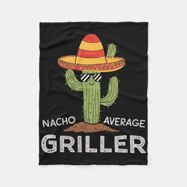 Nacho Average Griller Cactus Bbq Humor Grill Cooki Fleecefilt (Framsidan)