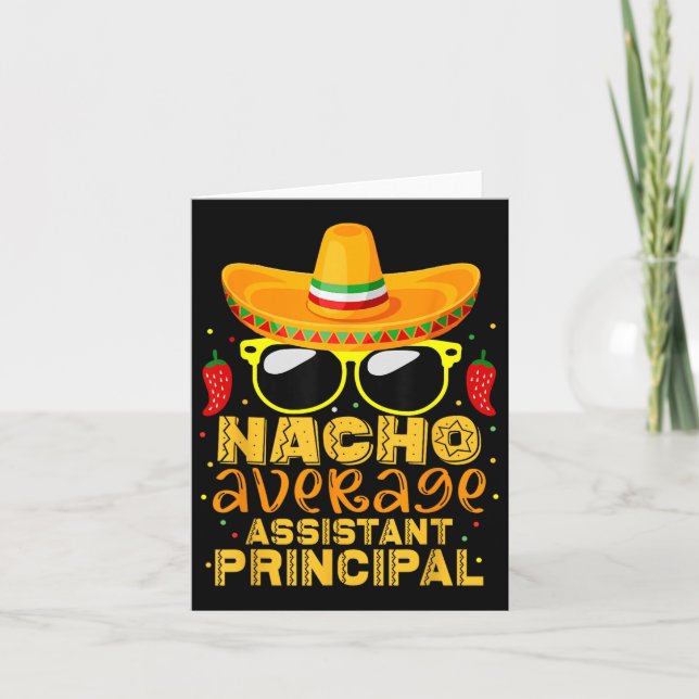 Nacho Average Istant Principal Cinco De Mayo Teach Kort (Framsida)