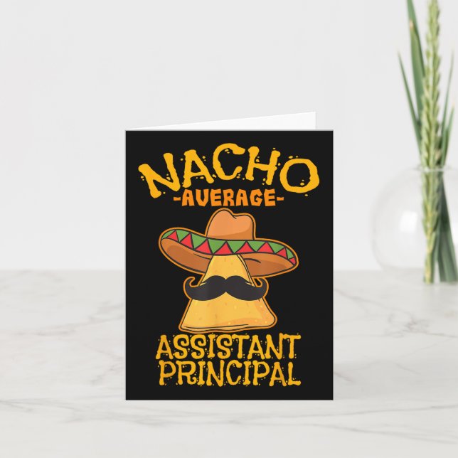 Nacho Average Istant Principal Vice Teacher Cinco Kort (Framsida)
