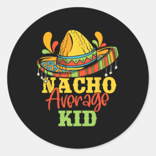 Nacho Average Kid Cinco De Mayo Mexican Matching F Runt Klistermärke