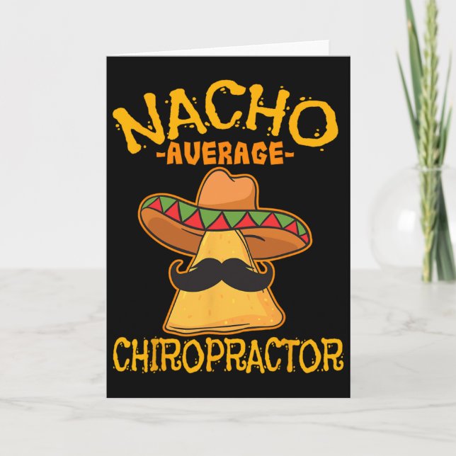 Nacho Average Kiropraktor Mexikansk Cinco De Mayo  Kort (Framsida)