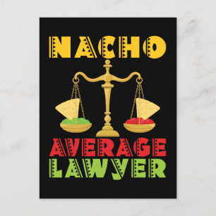 Nacho Average Lawyer Funny Cinco de Mayo Vykort