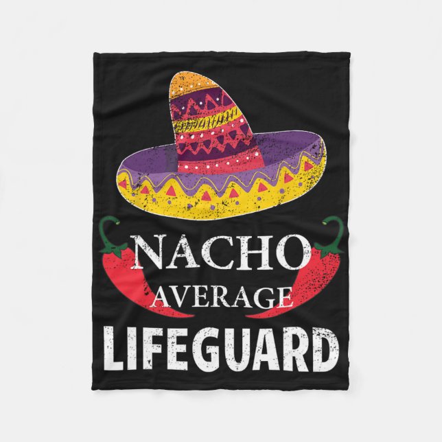 Nacho Average Lifeguard Cinco De Mayo Sombrero Rol Fleecefilt (Framsidan)