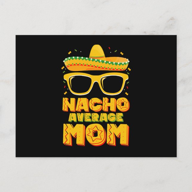 Nacho Average Mamma Cinco De Mayo Matching Family Vykort (Framsida)
