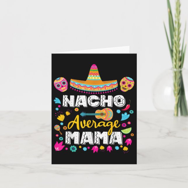 Nacho Average Mamma Cinco De Mayo Mexican Matching Kort (Framsida)