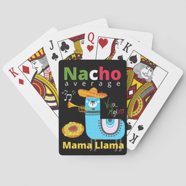 NACHO AVERAGE MAMMA LLAMA cinco de mayo-gåva Casinokort (Baksidan)
