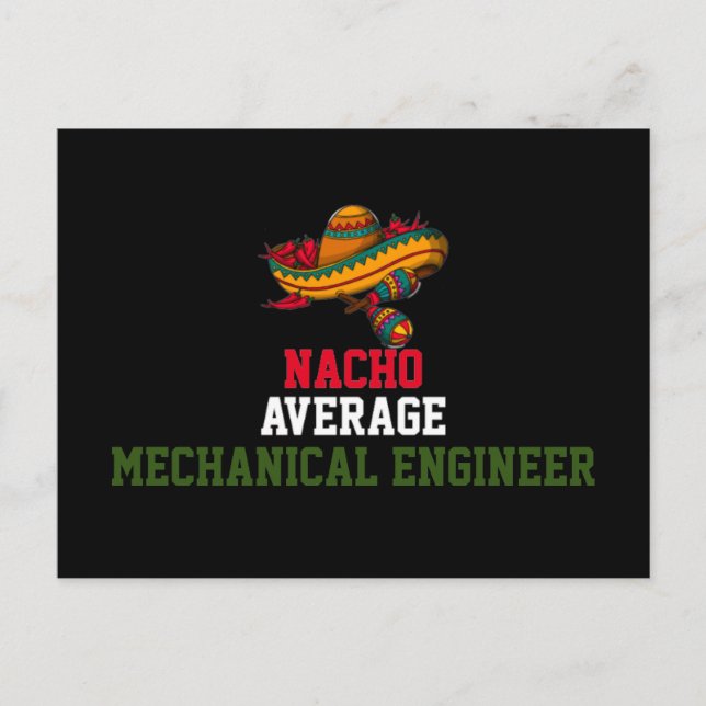 Nacho Average Mechanical Ingenjör Vykort (Framsida)